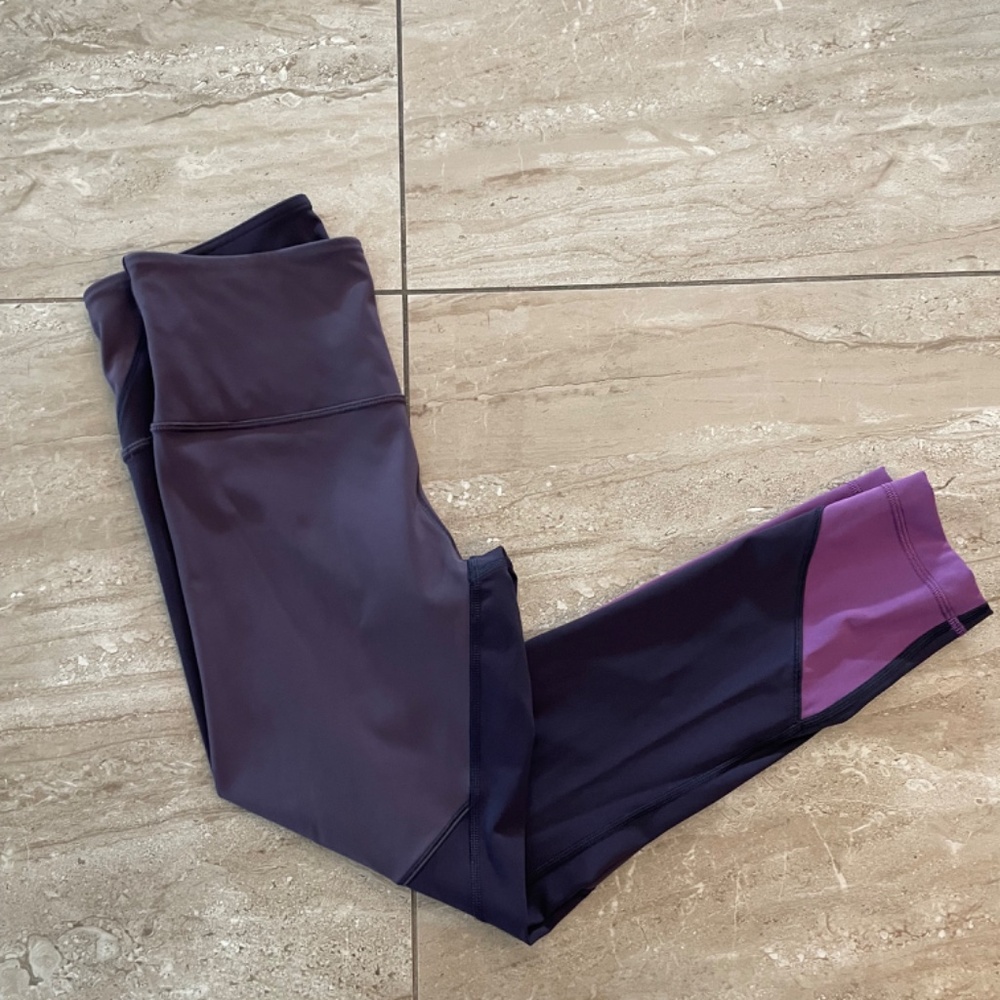 Lululemon Wunder Under HR 25" Lux Legging-purple-size 8